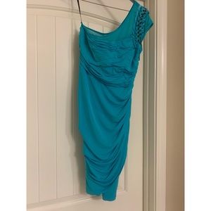 Bebe, one shoulder dress